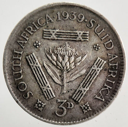 1939 South Africa Threepence Silver Coin | Fine Collectable Grade