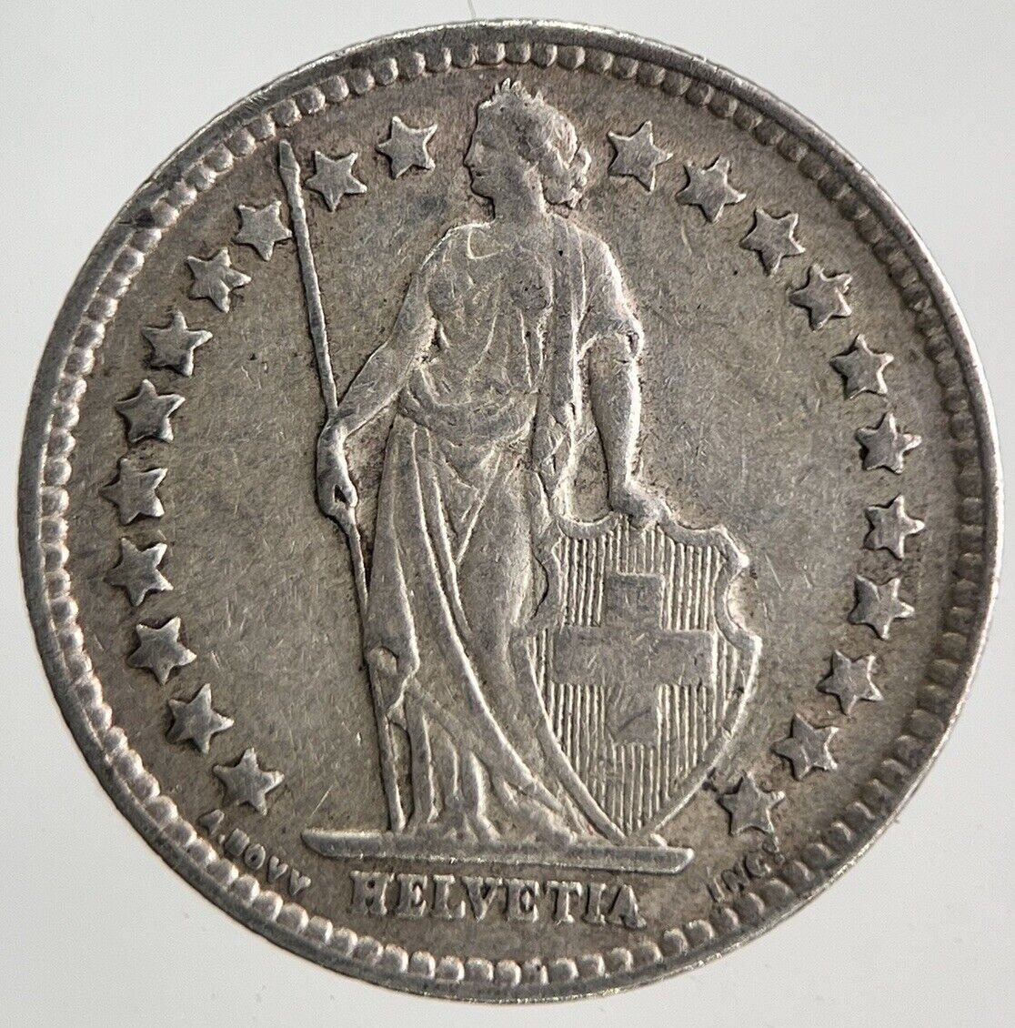 1939 Switzerland Swiss 1/2 Half Franc Silver Coin | Very High Grade
