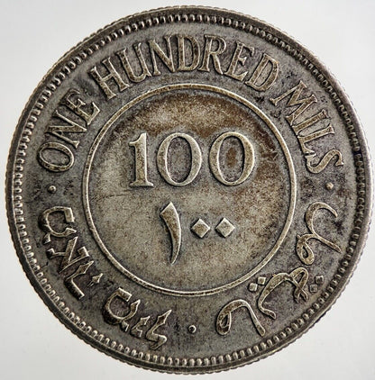 1939 Palestine 100 Mils Silver Coin | Very High Grade | a9279