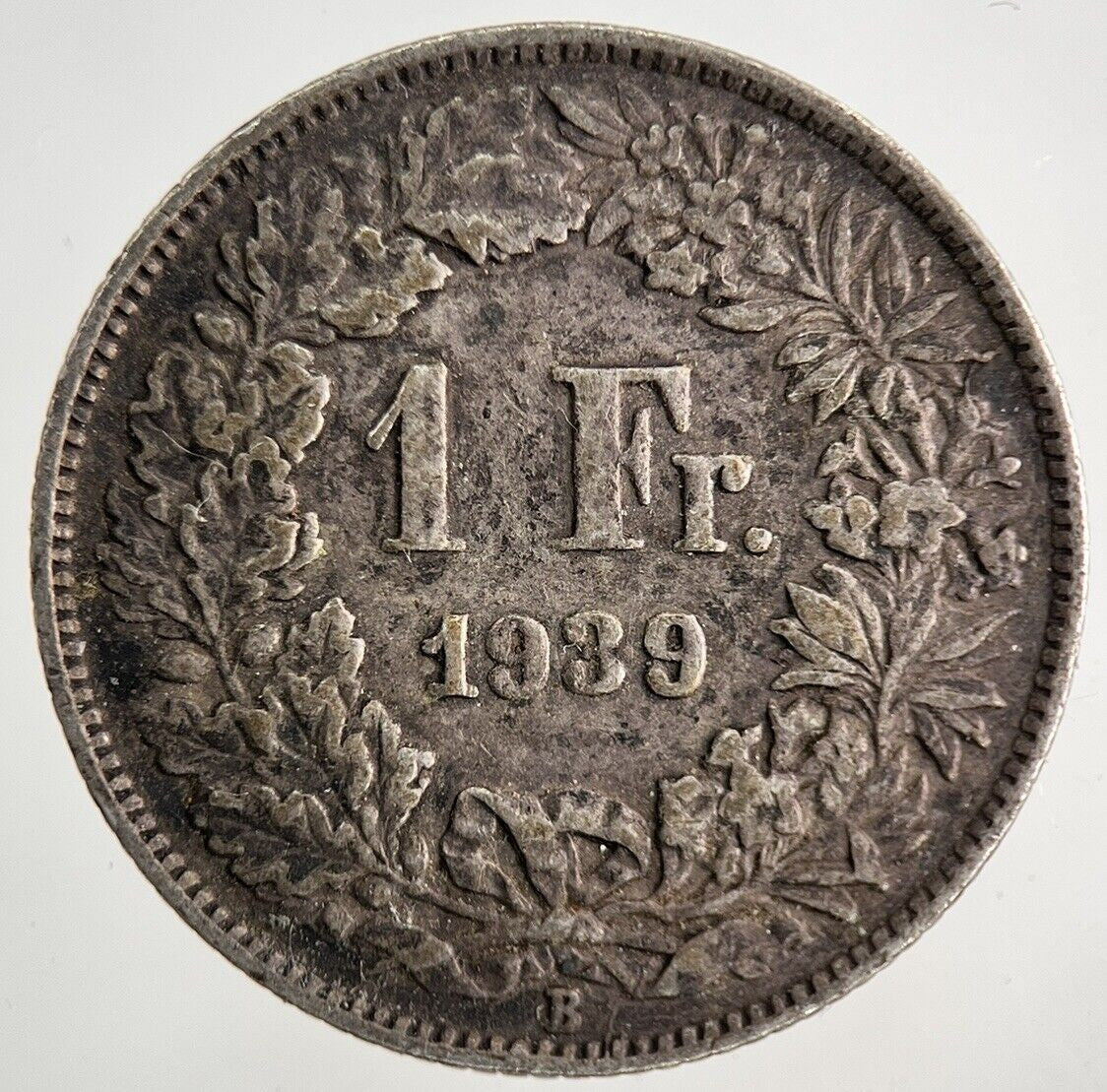 1939 Switzerland Swiss 1 Franc Silver Coin | Fine Collectable Grade