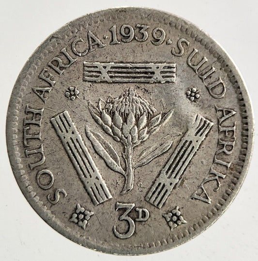 1939 South Africa Threepence Silver Coin | Fine Collectable Grade