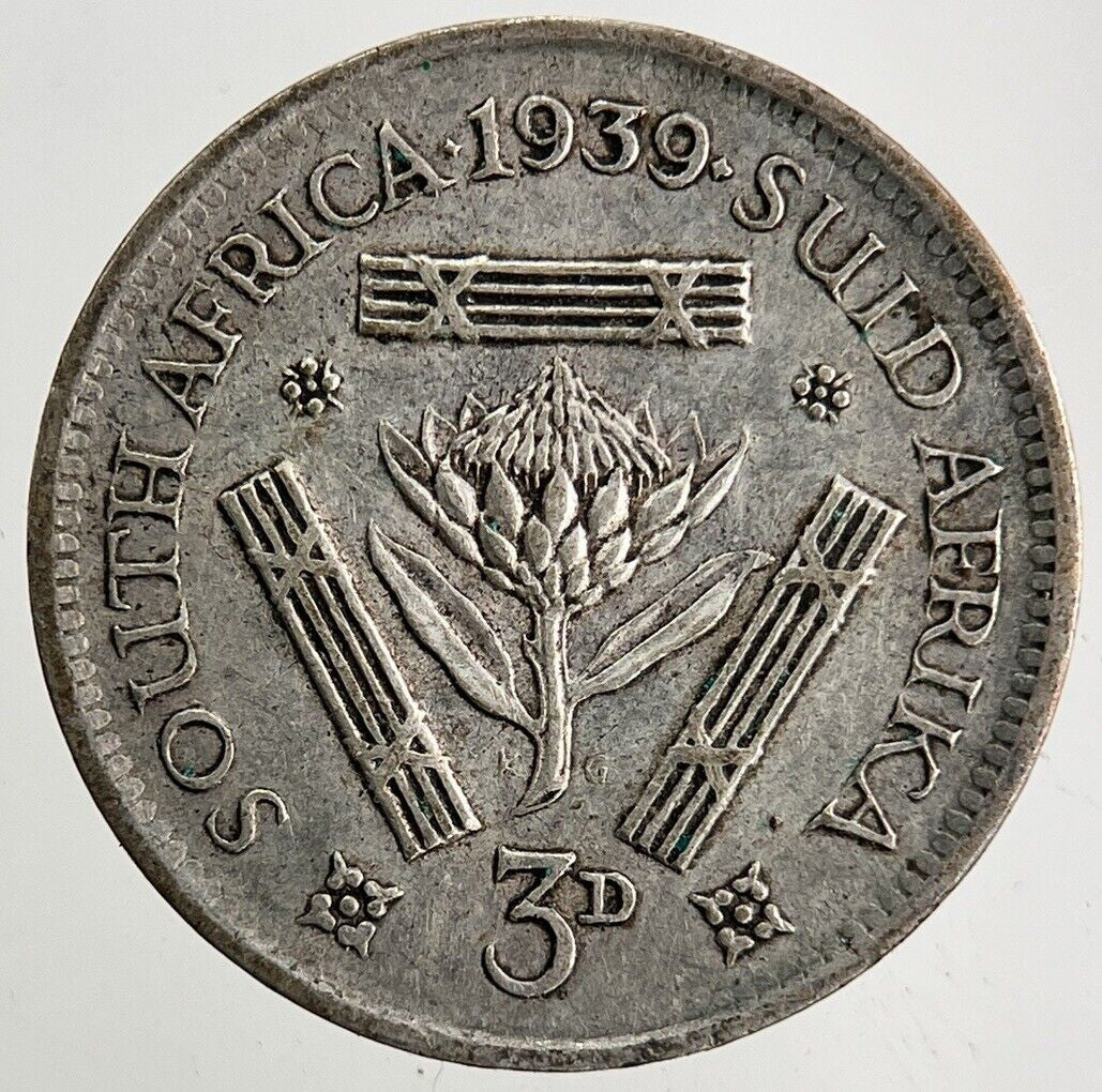 1939 South Africa Threepence Silver Coin | Fine Collectable Grade