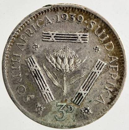 1939 South Africa Threepence Silver Coin | Fine Collectable Grade