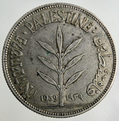 1939 Palestine 100 Mils Silver Coin | Fine Collectable Grade