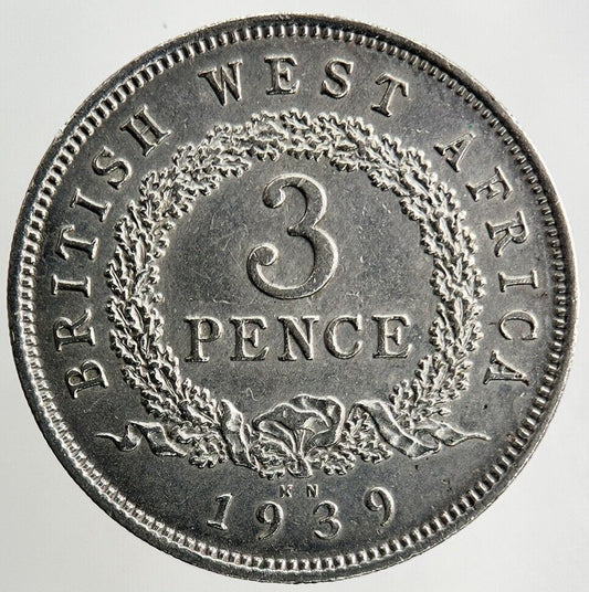 1939 West Africa Threepence 3 Pence Coin | Very High Grade