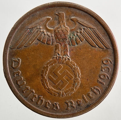 1939-A Nazi Germany 2 Pfennig Coin | Very High Grade