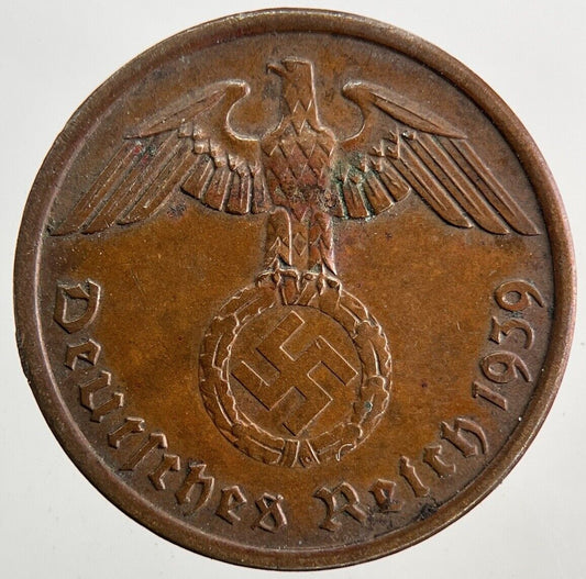 1939-A Nazi Germany 2 Pfennig Coin | Very High Grade