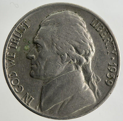 1939 US USA Jefferson Nickel Coin | Fine Collectable Grade