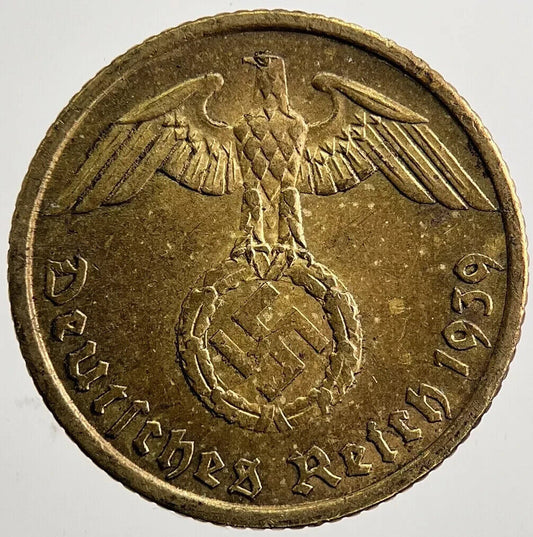 1939-A Germany Nazi 5 Pfennig Coin | Very High Grade | a3708