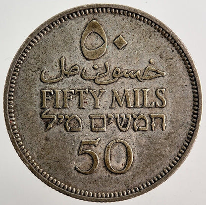 1939 Palestine 50 Mils Silver Coin | Fine Collectable Grade