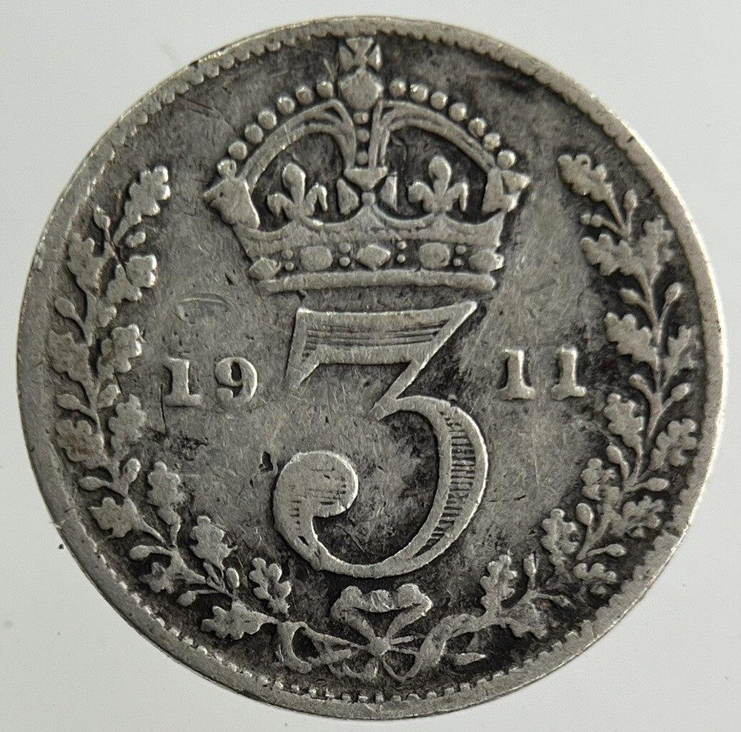 1911 George V Threepence Silver Coin | Collectable Grade