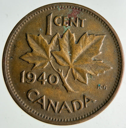 1940 Canada 1 One Cent Coin | Fine Collectable Grade