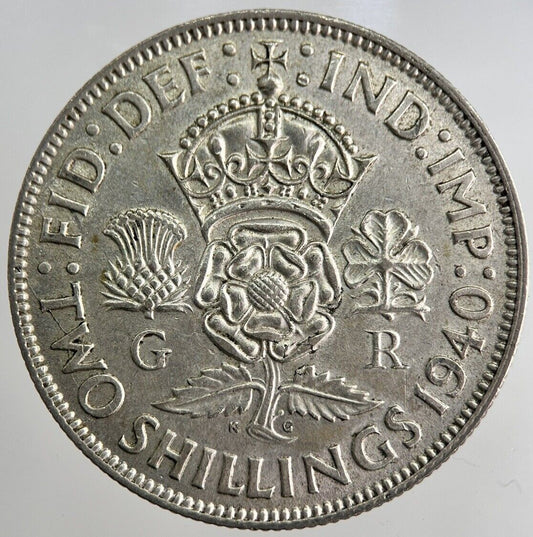 1940 George VI Florin Silver Coin | Very High Grade | a8180