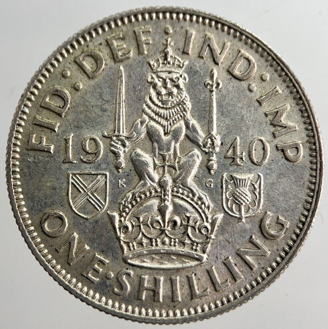 1940 George VI British Shilling Silver Coin | Very High Grade | a8246