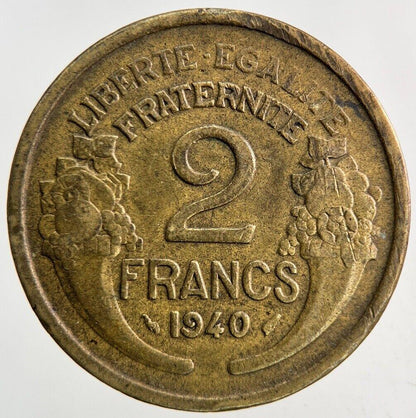 1940 France 2 Francs Coin | Fine Collectable Grade