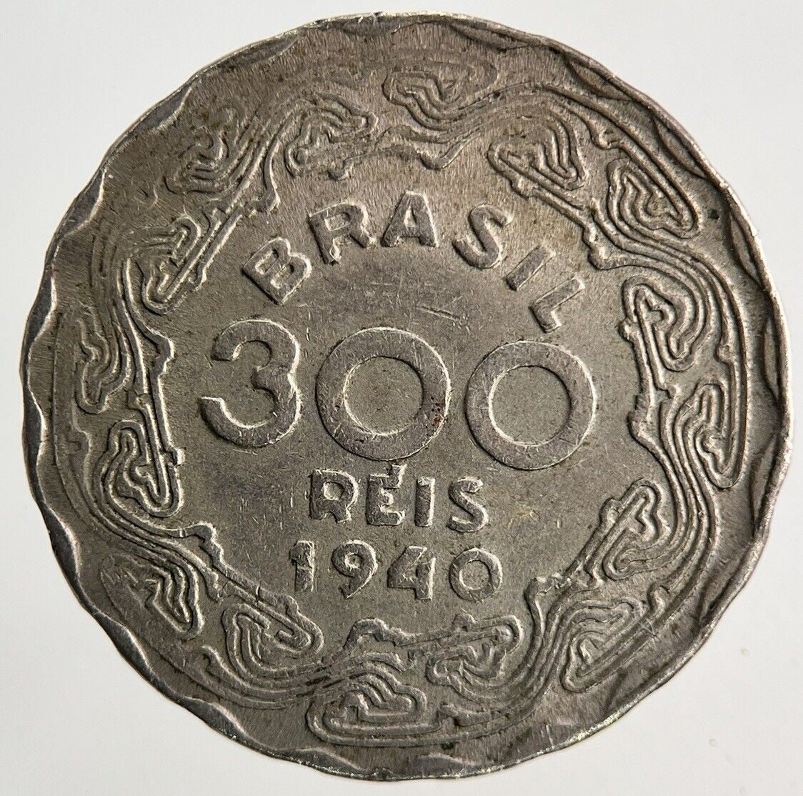 1940 Brazil 300 Reis Coin | Very High Grade