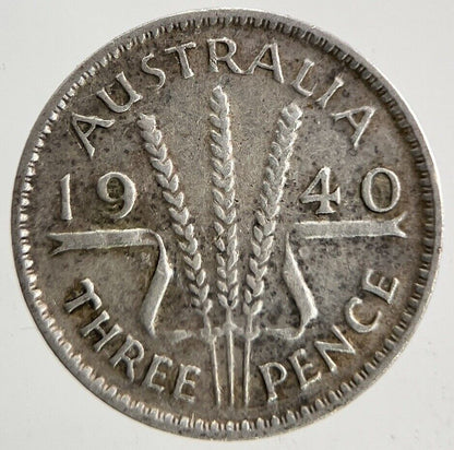 1940 Australia Threepence Silver Coin | Fine Collectable Grade