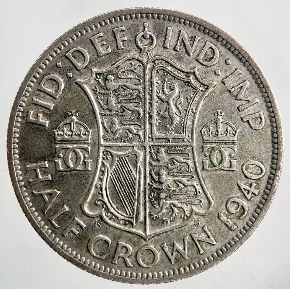 1940 George VI Half-Crown Silver Coin | Fine Collectable Grade