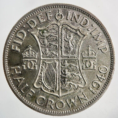 1940 George VI Half-Crown Silver Coin | Fine Collectable Grade