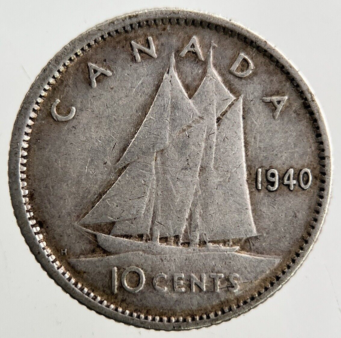 1940 Canada 10 Cents Silver Coin | Fine Collectable Grade