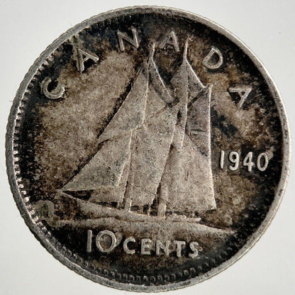 1940 Canada 10 Cents Silver Coin | Collectable Grade