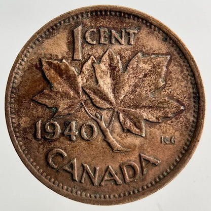 1940 Canada 1 Cent Coin | Fine Collectable Grade
