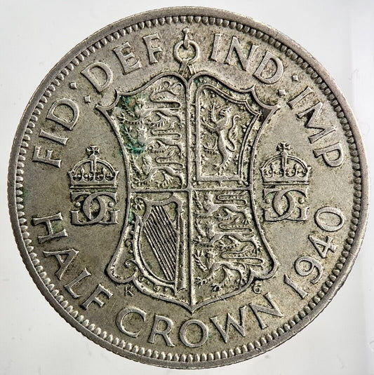 1940 George VI Half-Crown Silver Coin | Fine Collectable Grade