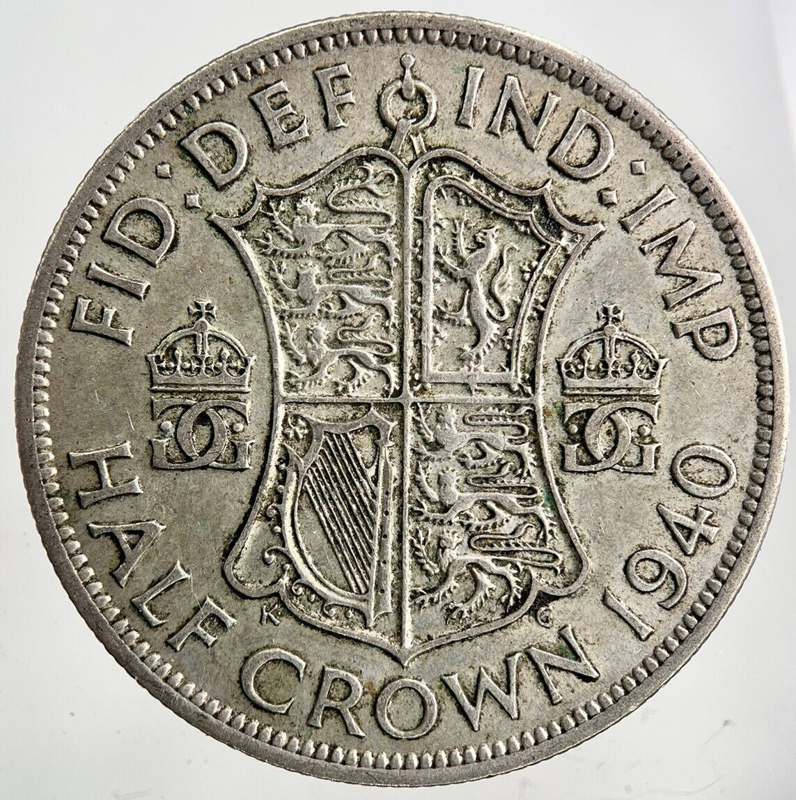 1940 George VI Half-Crown Silver Coin | Fine Collectable Grade