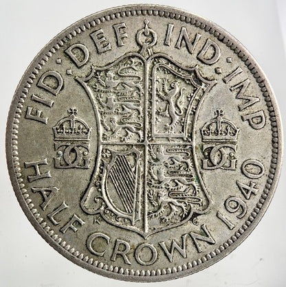 1940 George VI Half-Crown Silver Coin | Fine Collectable Grade
