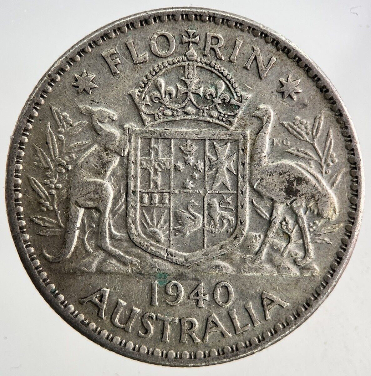 1940 Australia Florin Silver Coin | Fine Collectable Grade
