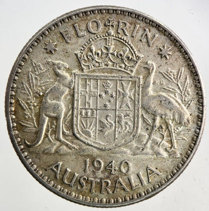 1940 Australia Florin Silver Coin | Fine Collectable Grade