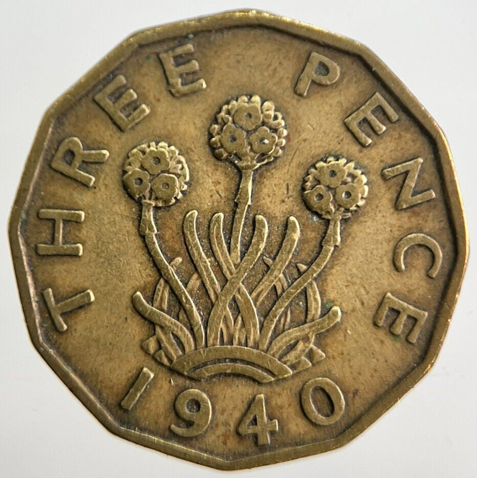 1940 George VI Brass Threepence Coin | Fine Collectable Grade | a4687