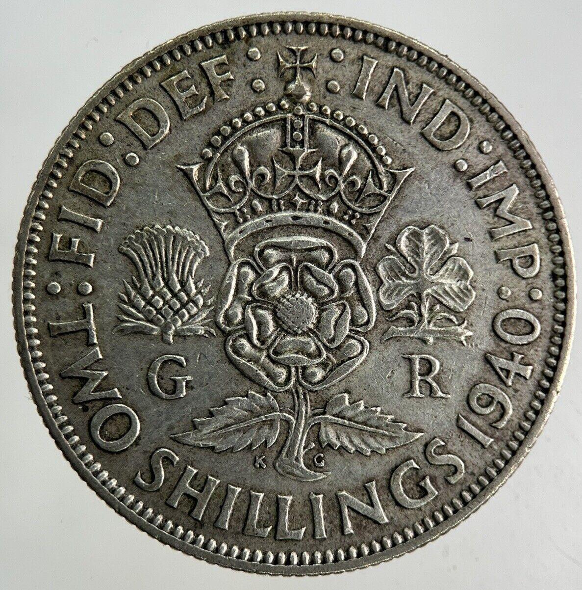 1940 George VI Florin Silver Coin | Fine Collectable Grade