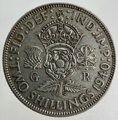 1940 George VI Florin Silver Coin | Fine Collectable Grade