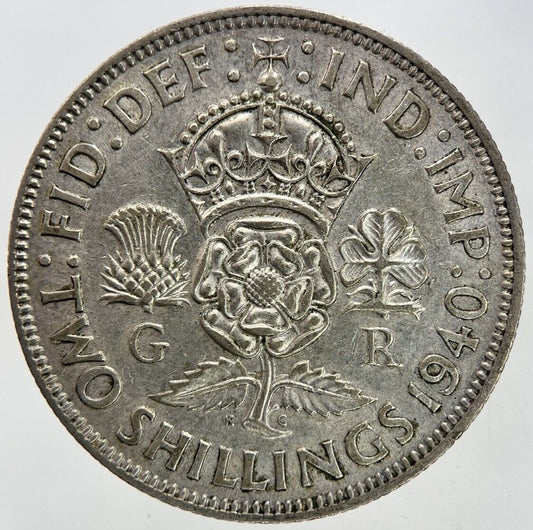 1940 George VI Florin Silver Coin | Very High Grade