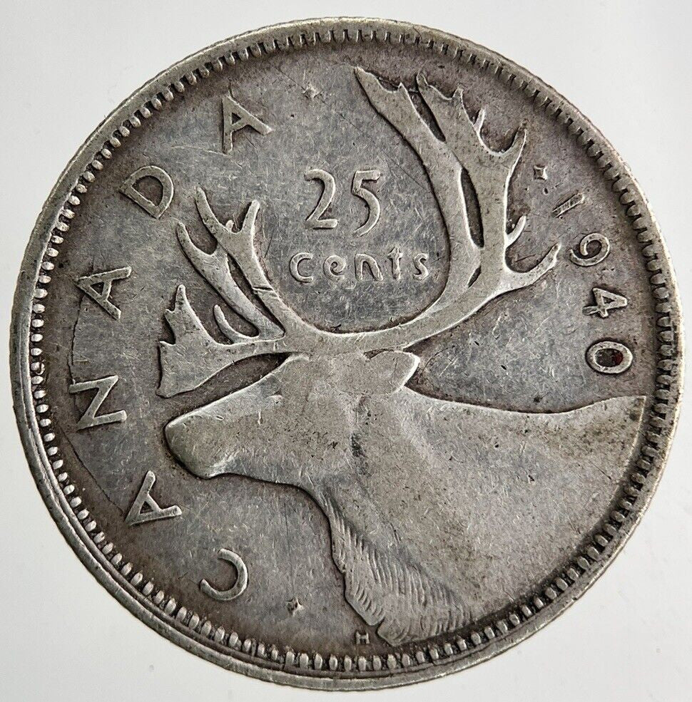 1940 Canada 25 Cents Silver Coin | Collectable Grade
