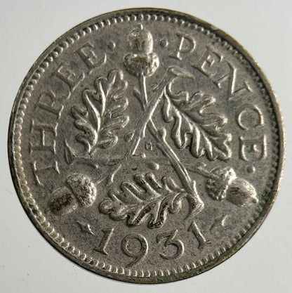1931 George V Threepence Silver Coin | Fine Collectable Grade