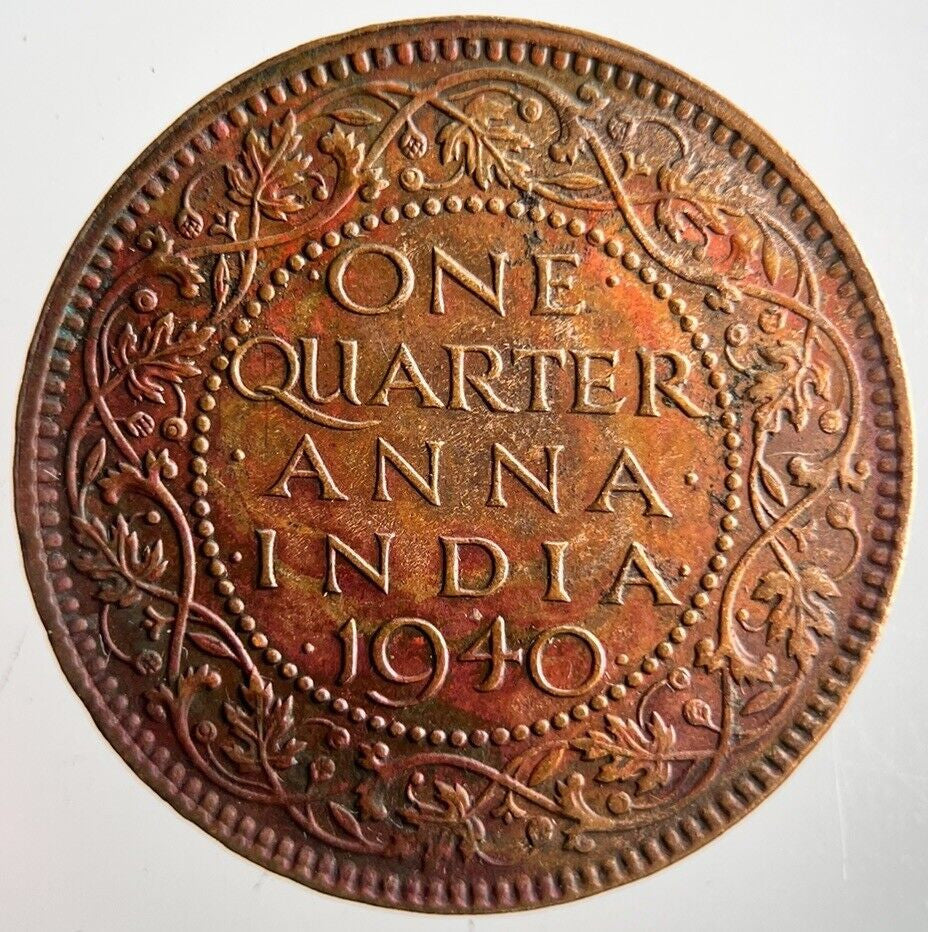 1940 India Quarter 1/4 Anna Coin | Very High Grade | a4127