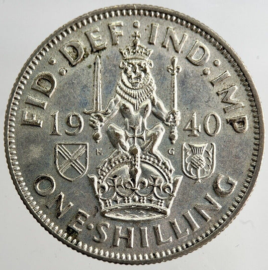 1940 George VI One Shilling Silver Coin | Very High Grade | a8166