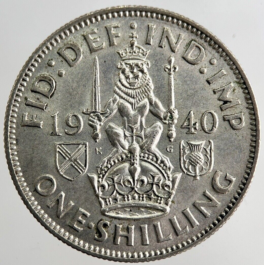 1940 George VI One Shilling Silver Coin | Very High Grade | a8169
