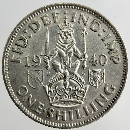 1940 George VI One Shilling Silver Coin | Very High Grade | a8169