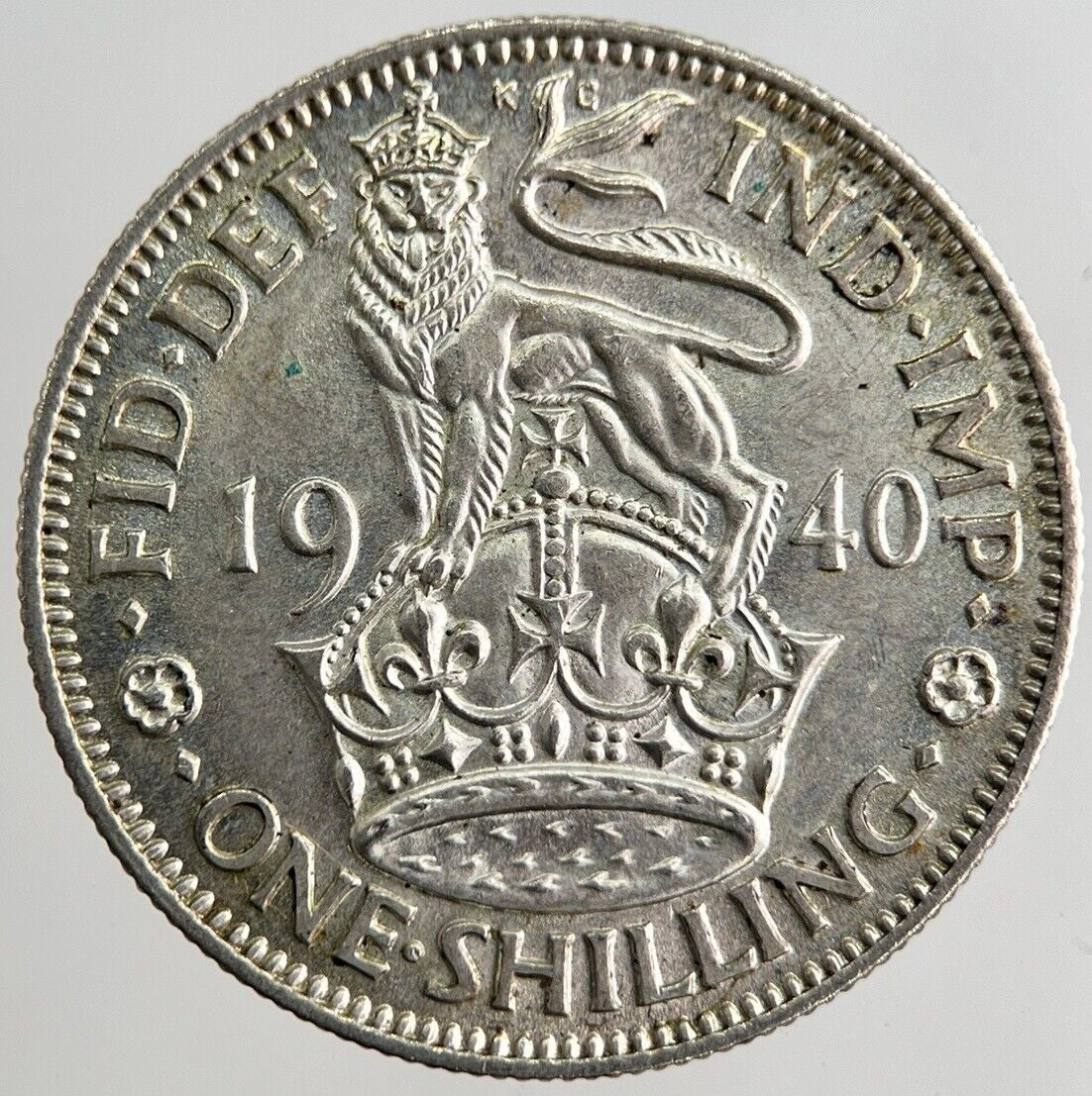 1940 George VI One Shilling Silver Coin | Very High Grade | a8168
