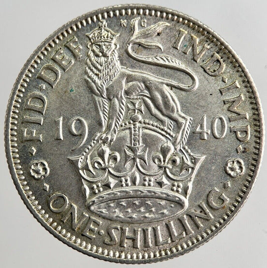 1940 George VI One Shilling Silver Coin | Very High Grade | a8168