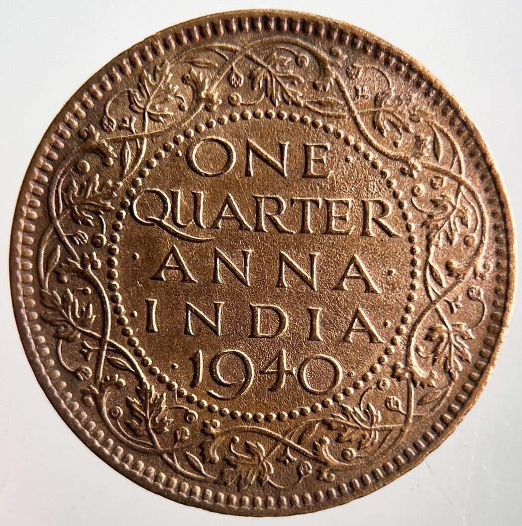 1940 India Quarter 1/4 Anna Coin | Very High Grade | a4122