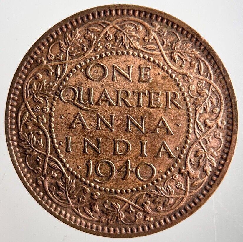 1940 India Quarter 1/4 Anna Coin | Very High Grade | a4128