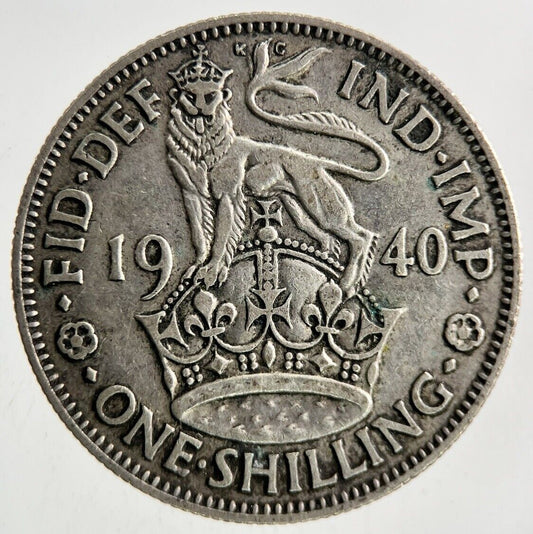 1940 George VI One Shilling Silver Coin | Fine Collectable Grade