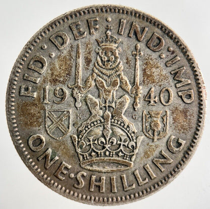1940 George VI Shilling Silver Coin | Fine Collectable Grade