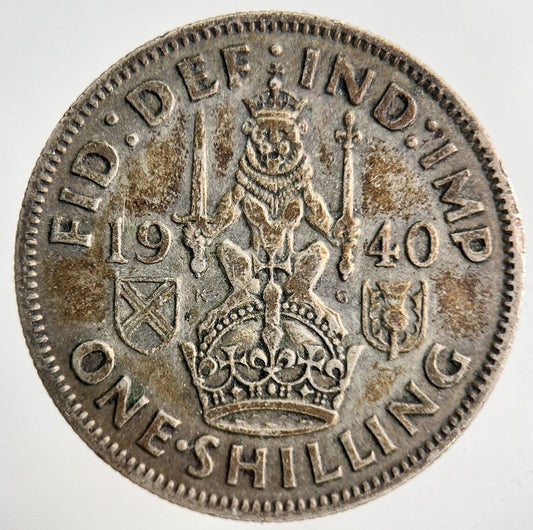 1940 George VI Shilling Silver Coin | Fine Collectable Grade