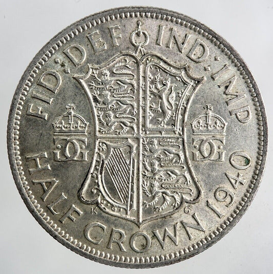 1940 George VI Half-Crown Silver Coin | Very High Grade
