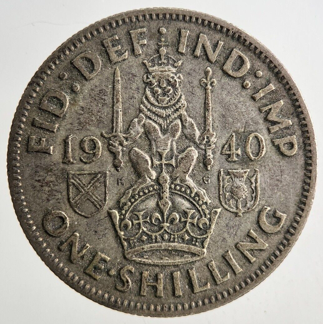 1940 George VI One Shilling Silver Coin | Fine Collectable Grade
